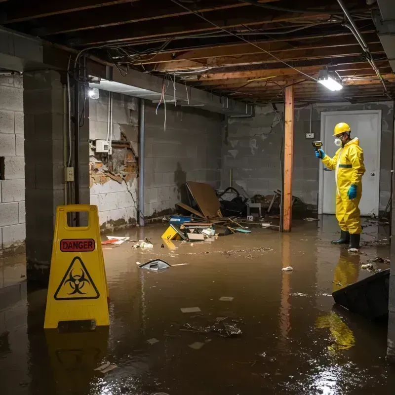 Flooded Basement Electrical Hazard in Springdale, MD Property